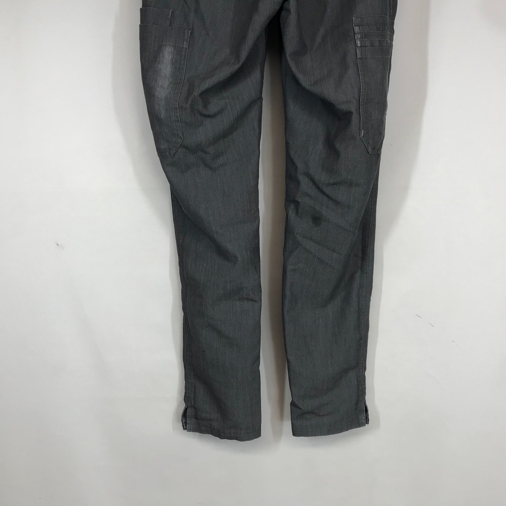 FIGS Graphite Gray Cargo Scrub Pants Slim Fit Jogger Teal Drawstring Mens Small - Picture 7 of 13
